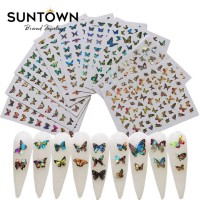 2021 Newest Hot Other Nail Supplies Nails Stickers Pcs Art Accesories Decorations Foils Product 3d Butterfly Stickers For Nails