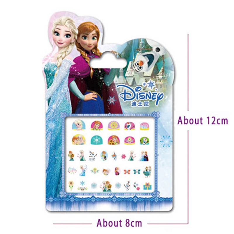 Girls Frozen Princess Elsa Anna Makeup Nail Stickers 3d Toys Snow White Sophia Mickey Minnie Kids Earrings Cartoon Toys